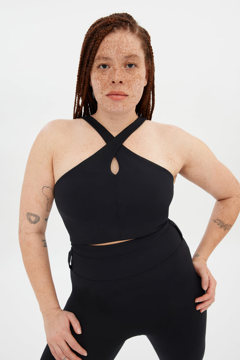 Black Becca X Neck Bra