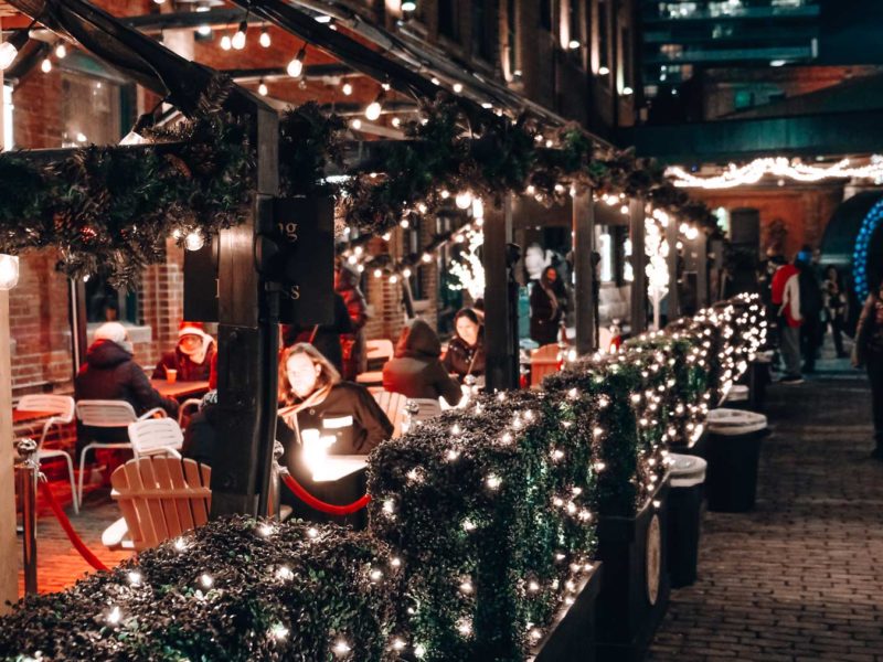 Christmas Market outdoor patio at Whisky Wonderland