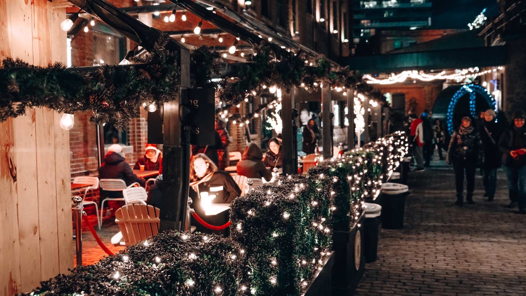 Christmas Market outdoor patio at Whisky Wonderland