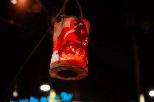 Winter Solstice Parade in Kensington market. A red lantern.