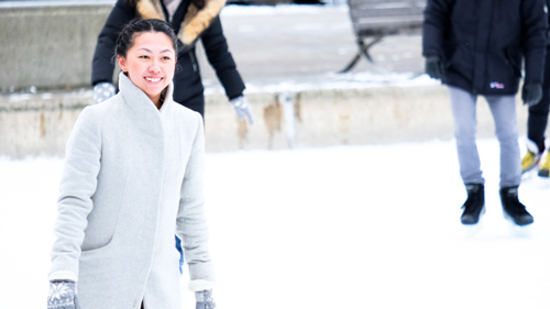 Skating in the waterfront - Harbourfront Centre